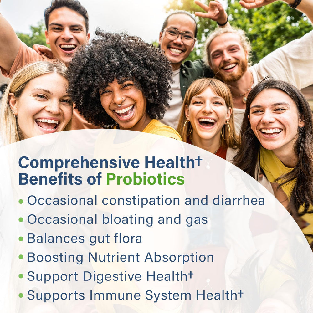 Graphic highlights 9 digestive enzymes in Sunshine & Rain formula.