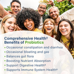 Graphic highlights 9 digestive enzymes in Sunshine & Rain formula.