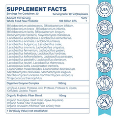Sunshine & Rain Raw Probiotics capsules close-up for easy swallowing