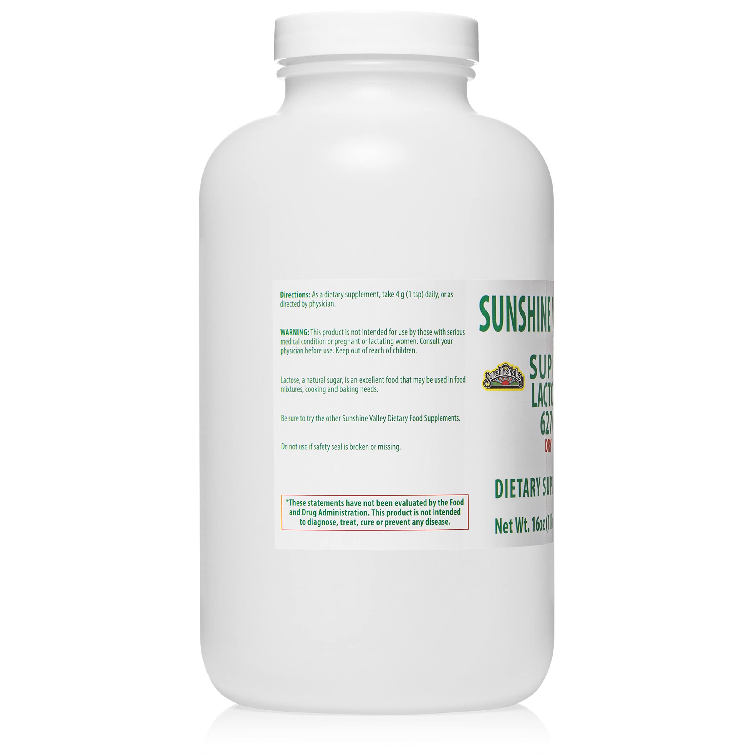 Sunshine Valley Lactose Dry Powder texture close-up highlights pure white powder.