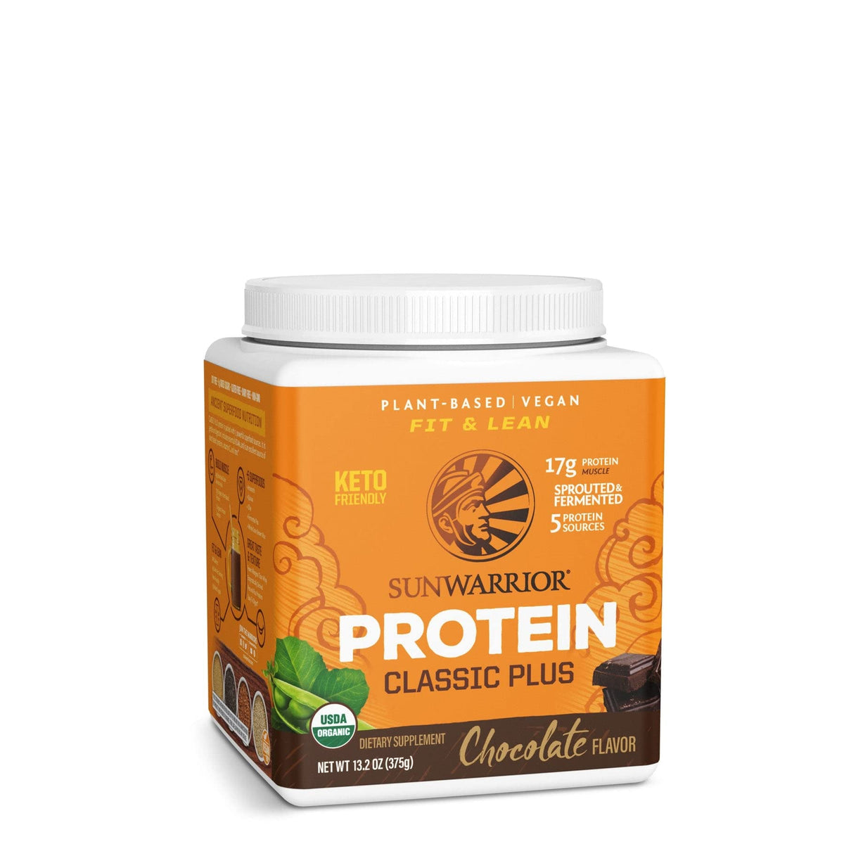 Sunwarrior Clean Vegan Chocolate protein powder bag for convenient daily protein fueling