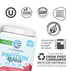 Sunwarrior Clear Protein scoop measuring 10g per serving