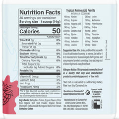 Front view of Sunwarrior Clear Protein tub highlighting vegan, light protein option