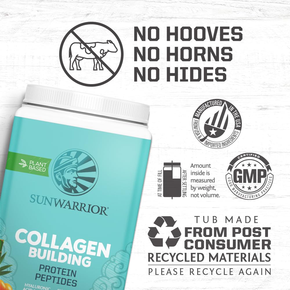 Sunwarrior Collagen Builder vanilla shake in a glass