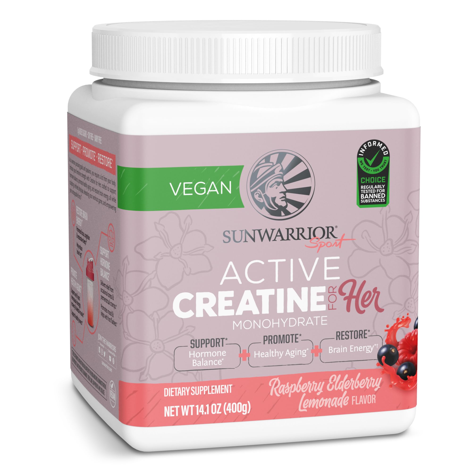 Sunwarrior Creatine for Women bottle ready for daily performance support.