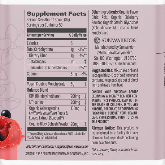 Sunwarrior Creatine for Women scoop highlights simple, on-the-go mixing.