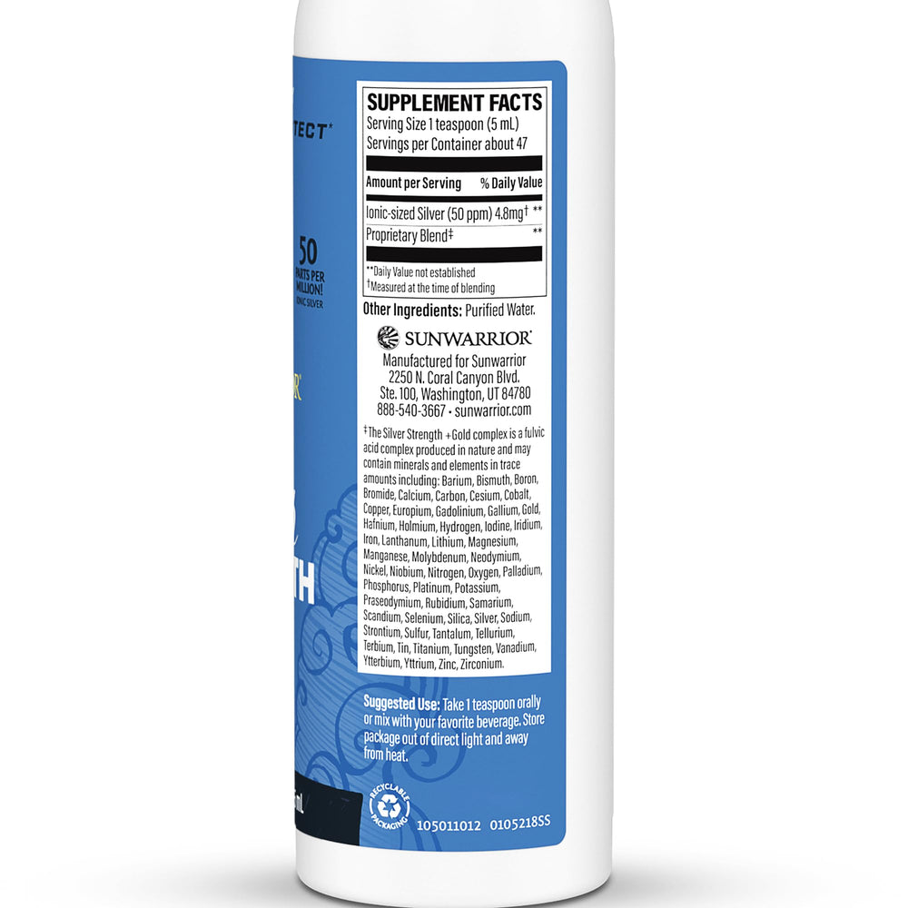 Sunwarrior Fulvic Acid Complex bottle pour illustrating easy-to-use supplement for skin support