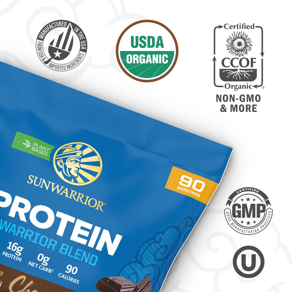 Sunwarrior hemp seed pea protein ingredients image emphasizes complete amino acids for recovery.