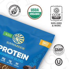 Sunwarrior hemp seed pea protein ingredients image emphasizes complete amino acids for recovery.