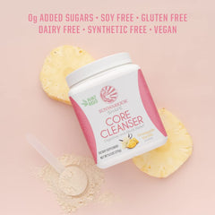 Sunwarrior plant-powered fiber with botanicals closeup highlighting enzymes and probiotics blend.