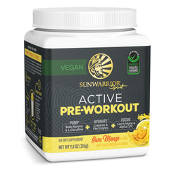 Sunwarrior Pre Workout bottle ready for a clean energy boost before training.