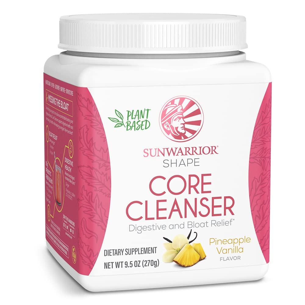 Sunwarrior prebiotic fiber powder front label Pineapple Vanilla for daily digestion support.