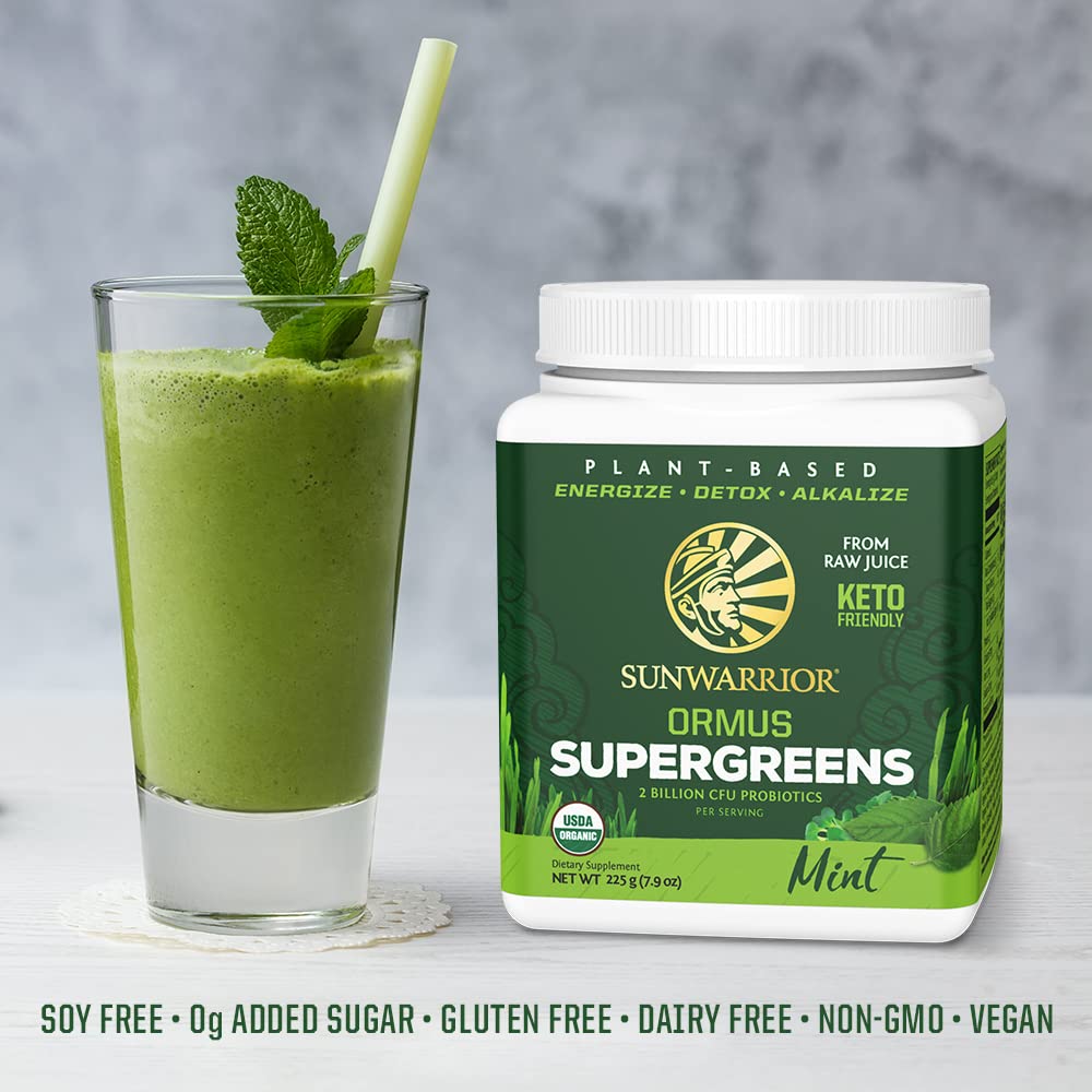 Sunwarrior probiotic visuals indicate a gut-friendly addition to your routine.