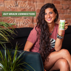 Sunwarrior Probiotics allergen-free icons emphasizing soy, gluten, and dairy-free benefits.