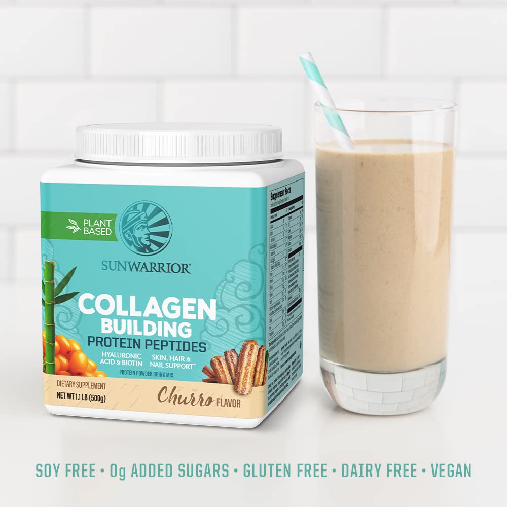 Sunwarrior nutrition panel highlighting non-GMO and sugar-free formula