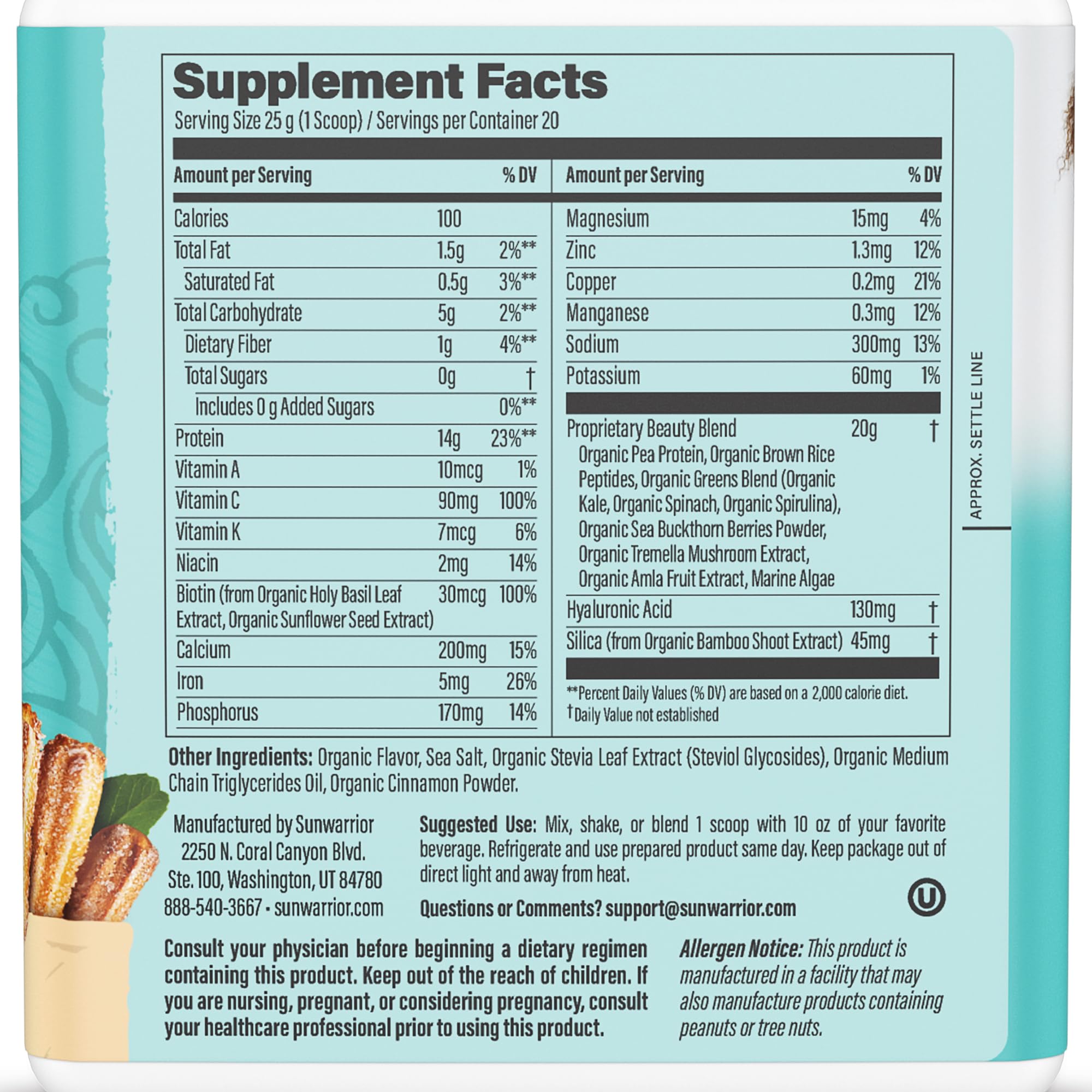 Sunwarrior scoop measuring powder for convenient creamy shakes