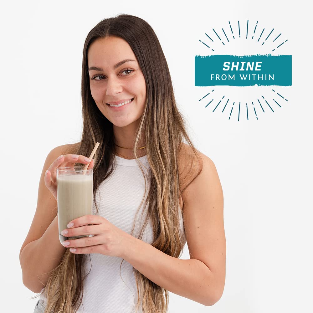 Sunwarrior vegan collagen peptides logo on clean ingredient label
