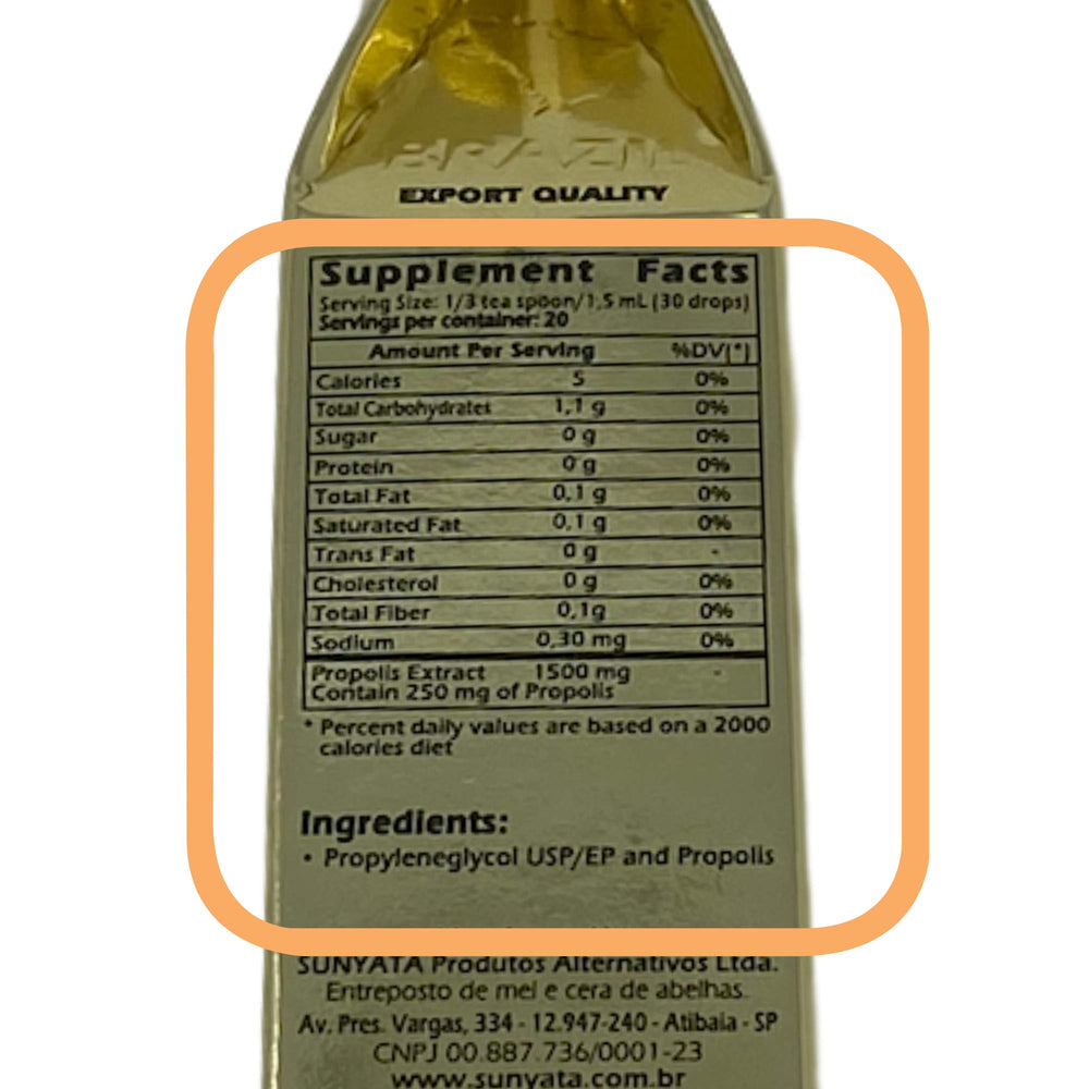 Sunyata Limited production bottle signals exclusive, small-batch propolis.