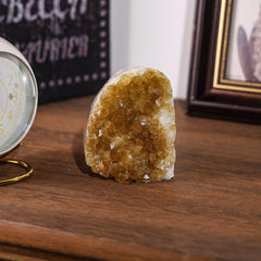 SUNYIK citrine slab back texture and natural veins