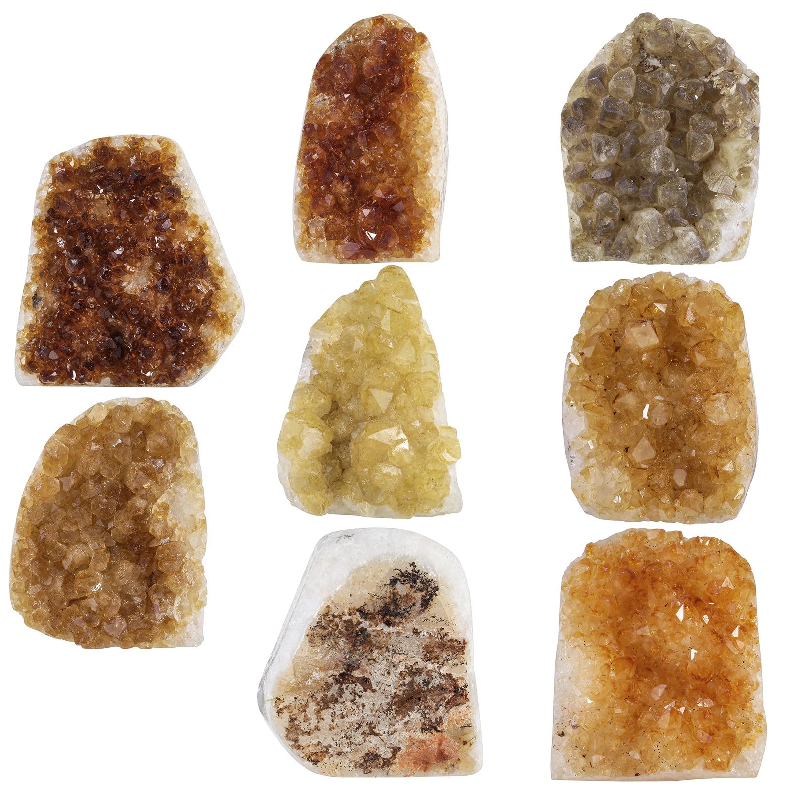 SUNYIK citrine slab on tabletop display adding warm ambience