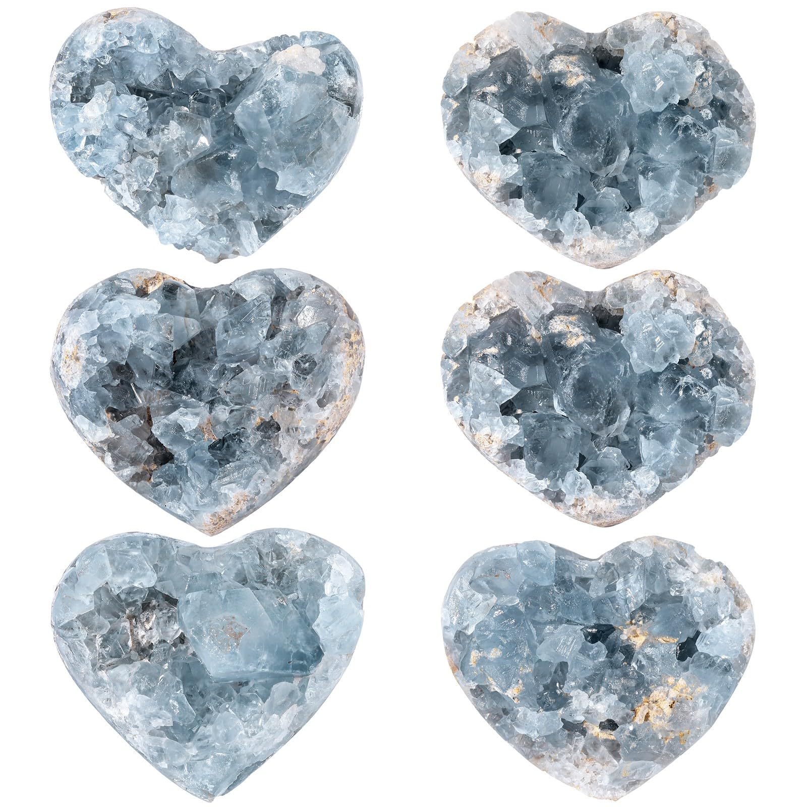SUNYIK crystal geode adds a tranquil accent to a desktop space.