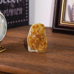 SUNYIK natural citrine crystal decor adds color and texture to any room.