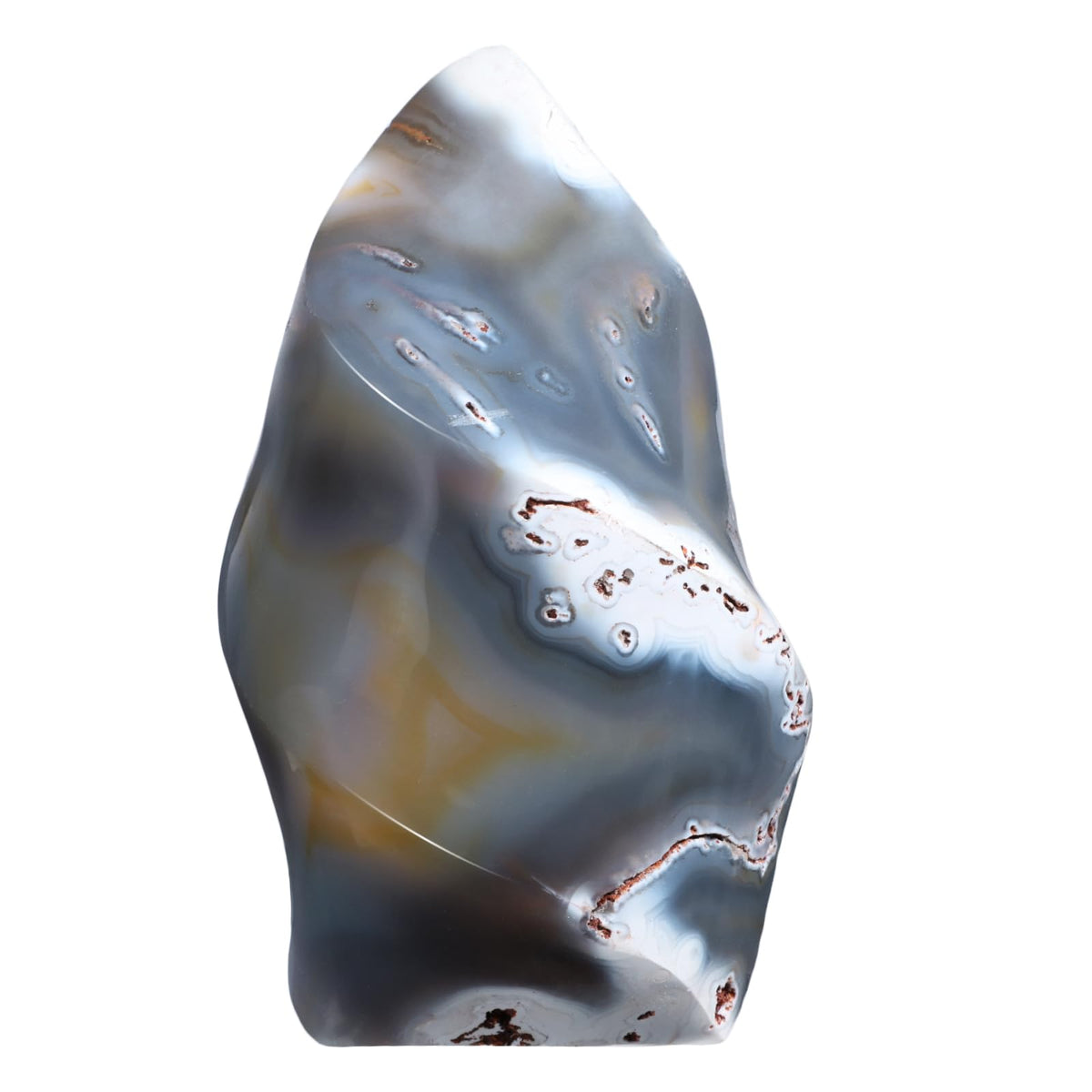 SUNYIK orca agate flame tower – natural patterns for tranquil space energy