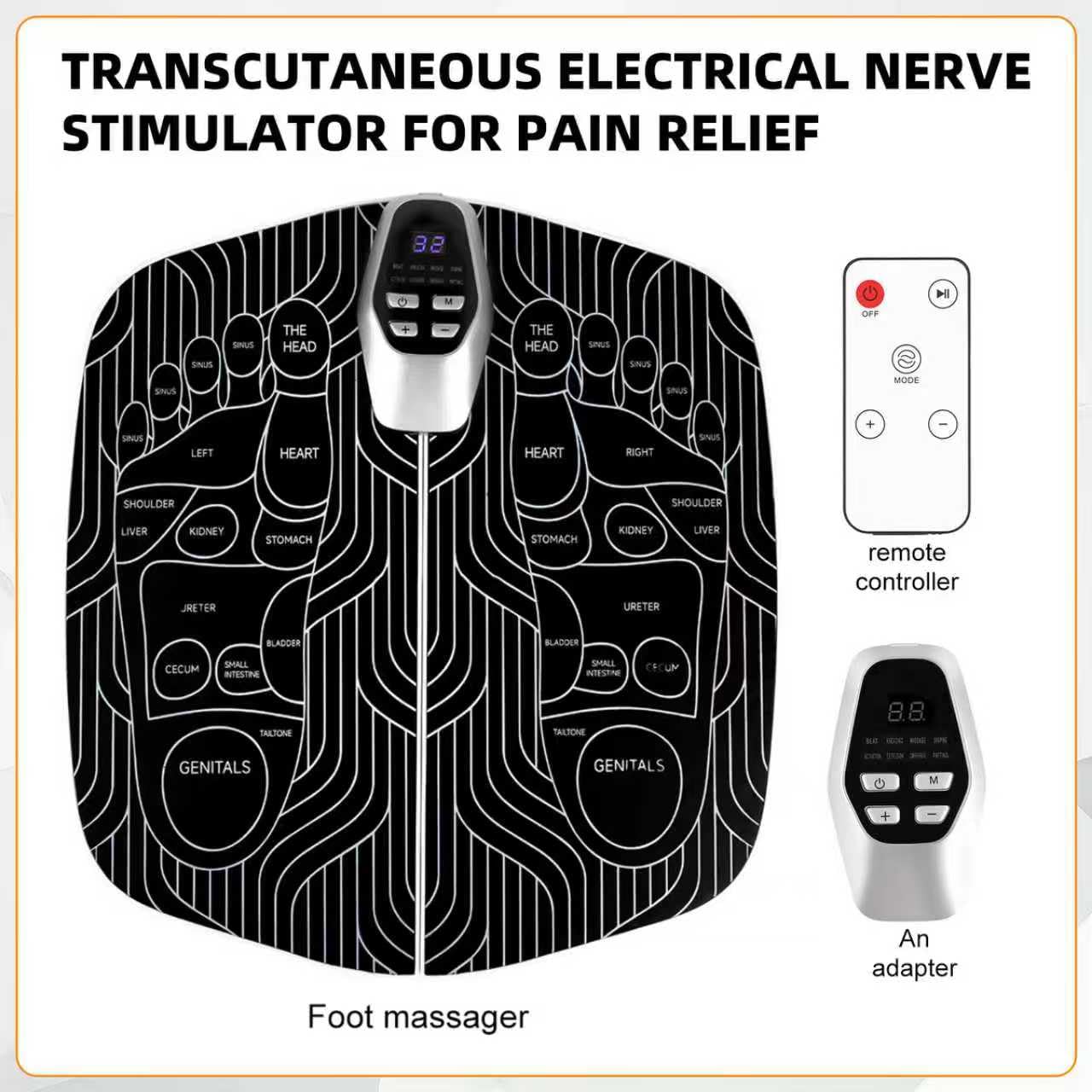 SUOIDOD EMS Foot Stimulator battery charging port for convenient top-ups