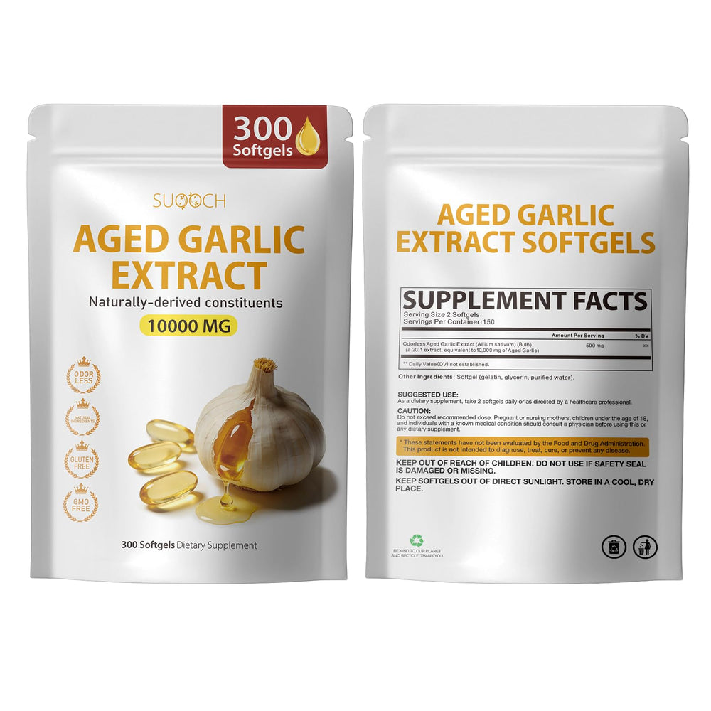 Two SUOOCH softgels serving shown for daily use.