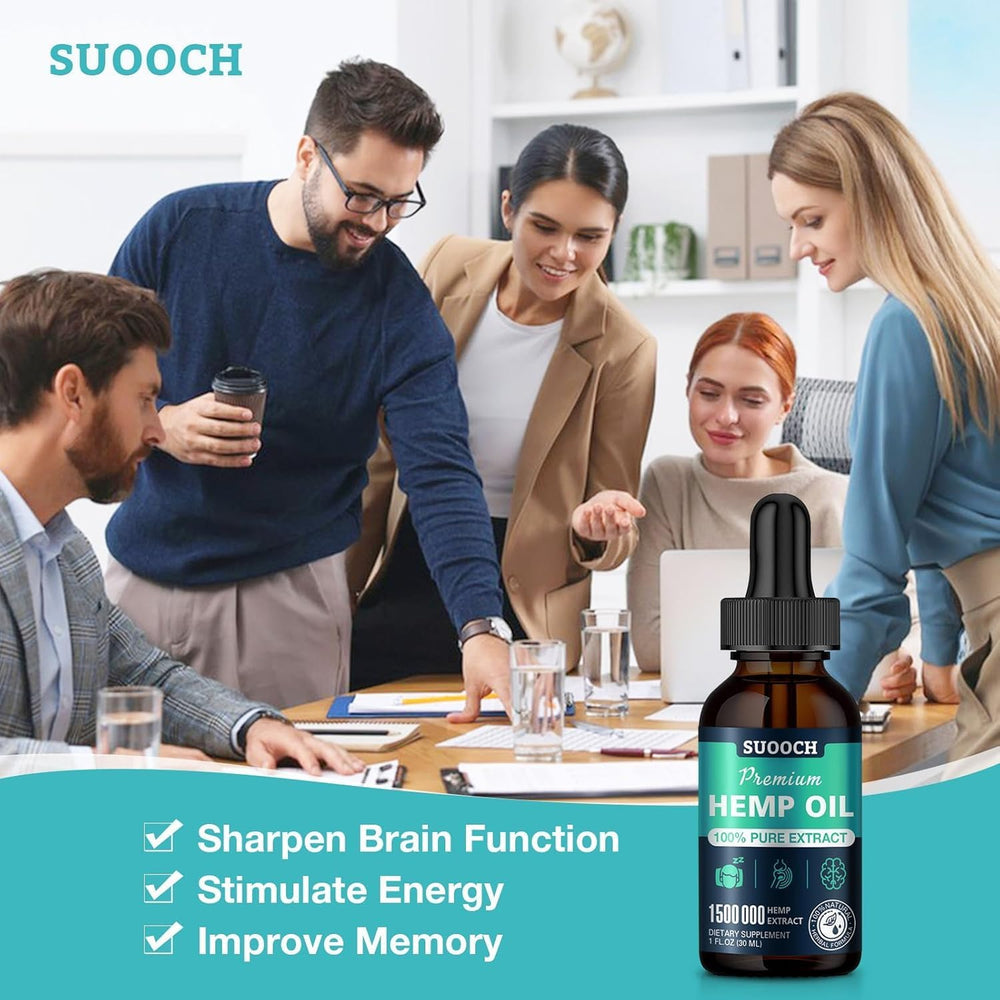 SUOOCH hemp oil drops in a cozy setting supporting relaxation and everyday comfort.