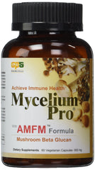 SUPER BETA GLUCAN Mycelium Pro bottle front highlights patent status and USA-made quality