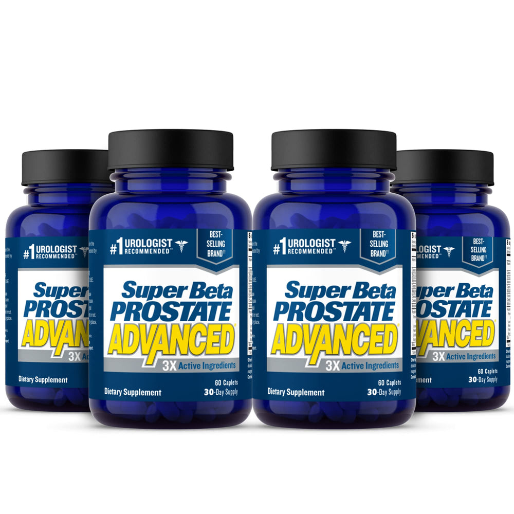 SUPER BETA PROSTATE Advanced bottle front for daily prostate support.