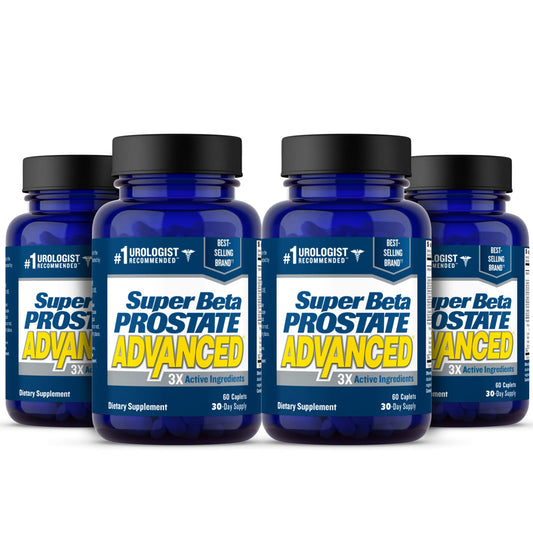 SUPER BETA PROSTATE Advanced bottle front for daily prostate support.