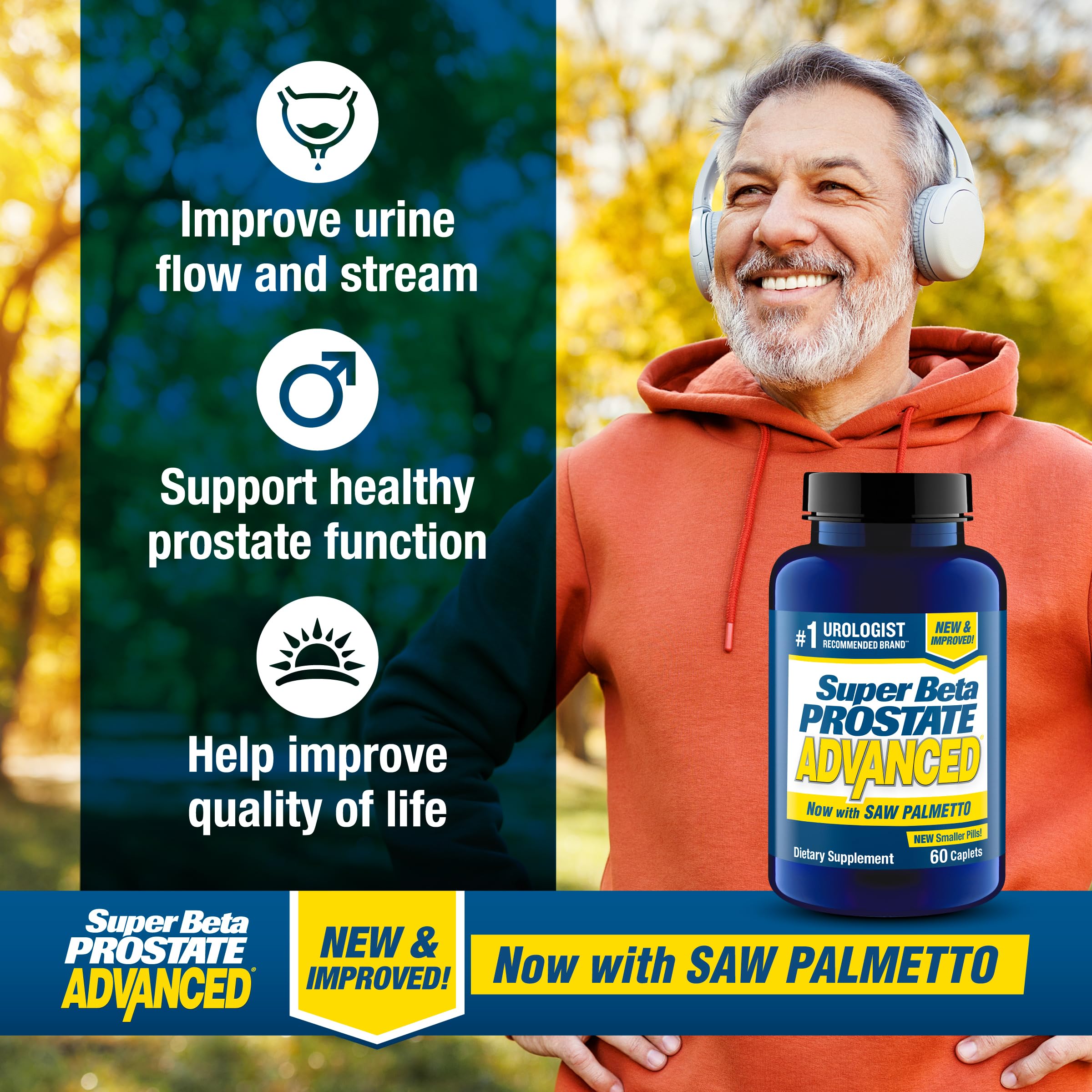 SUPER BETA PROSTATE Advanced capsules ready for daily urinary support.