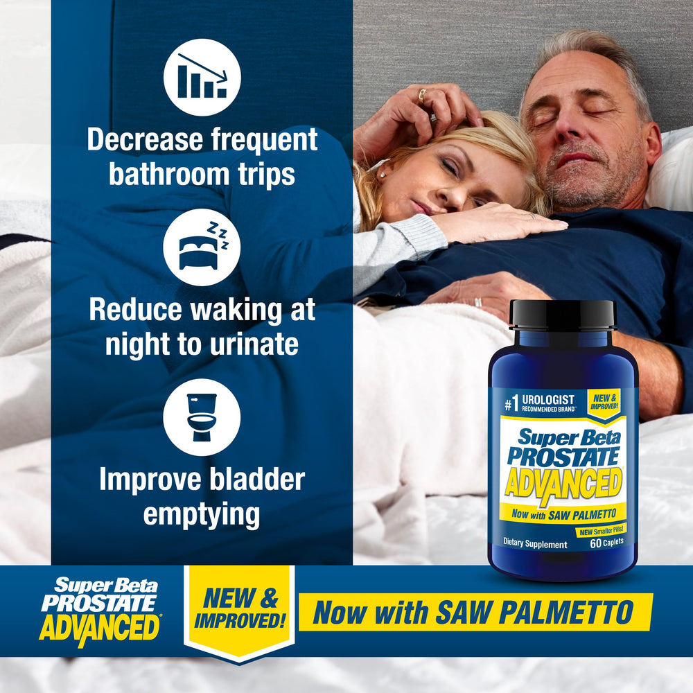 SUPER BETA PROSTATE Advanced label detail emphasizes key ingredients for prostate health.