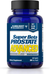 Super Beta Prostate bottle front signals premium packaging for urinary health support