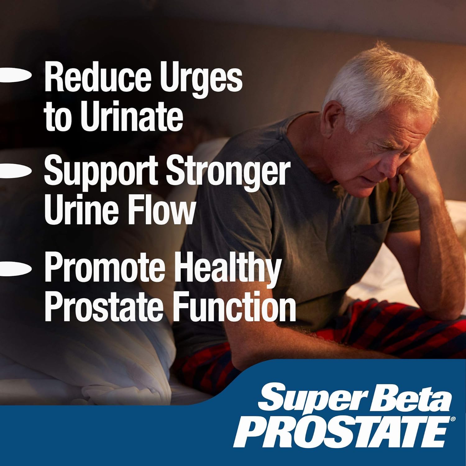 SUPER BETA PROSTATE label close-up showing beta sitosterol feature.