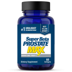 Super Beta Prostate Max bottle pour demonstrates easy daily dosing for potential prostate support