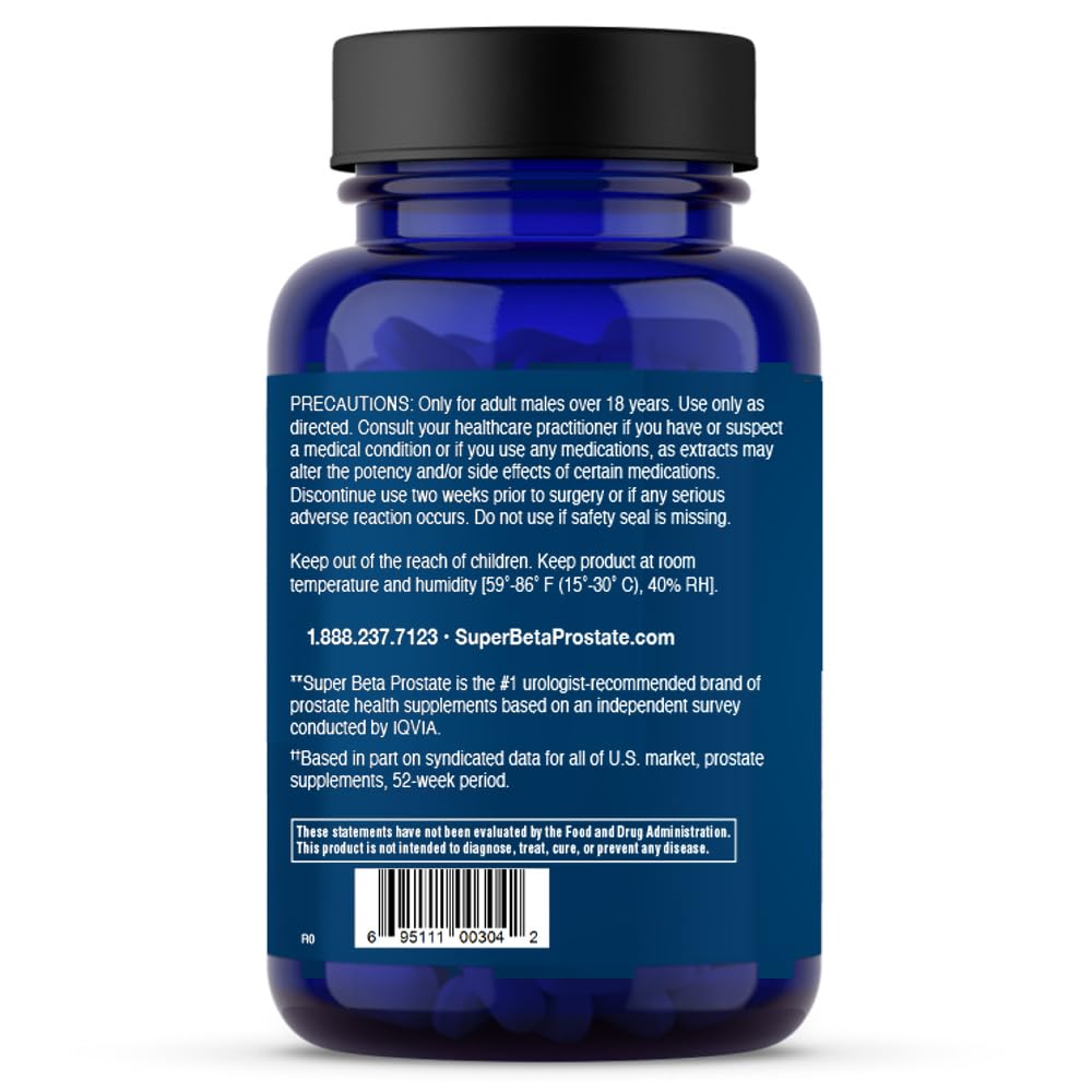 Packaging display of Super Beta Prostate Max 60-count bottle on shelf