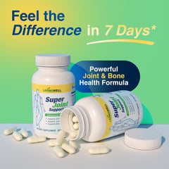 SUPER JOINT SUPPORT bottle back label with ingredients and usage