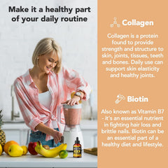 Healthy hair skin and nails glow with Super Natural Goods supplement
