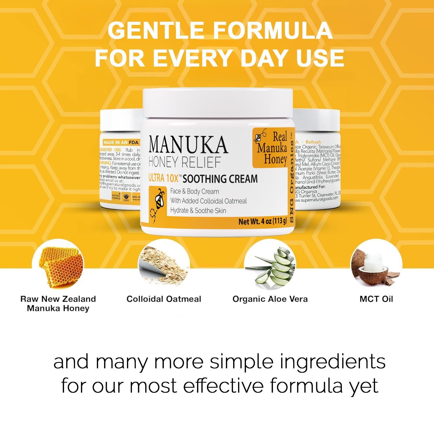 Application of Manuka Honey Cream on skin for daily use
