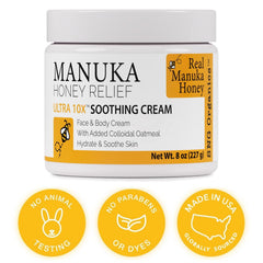 Super Natural Goods Manuka Honey Cream hands and arms application suggesting daily hydration