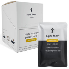 Super Team Everything Bagel bar pack with savory crunch for on-the-go protein.