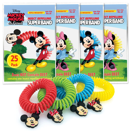 SUPERBAND Classic Disney bracelet with Mickey charms for outdoor bug protection