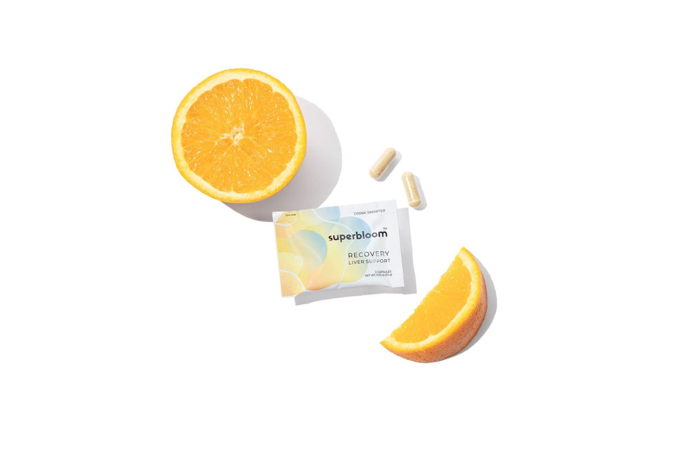 Vitamins B and C in Superbloom Recovery Liver Support.