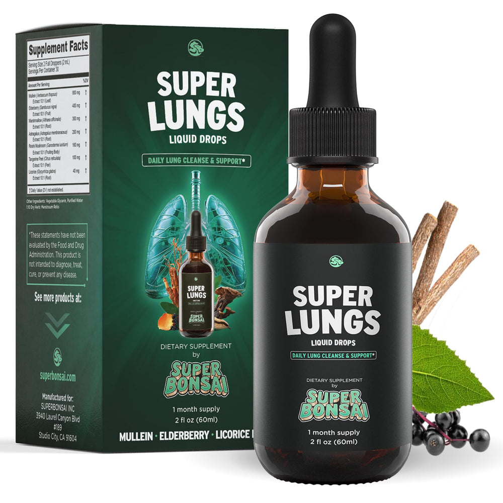 SuperBonsai Super Lungs bottle with pour spout for easy dosing.
