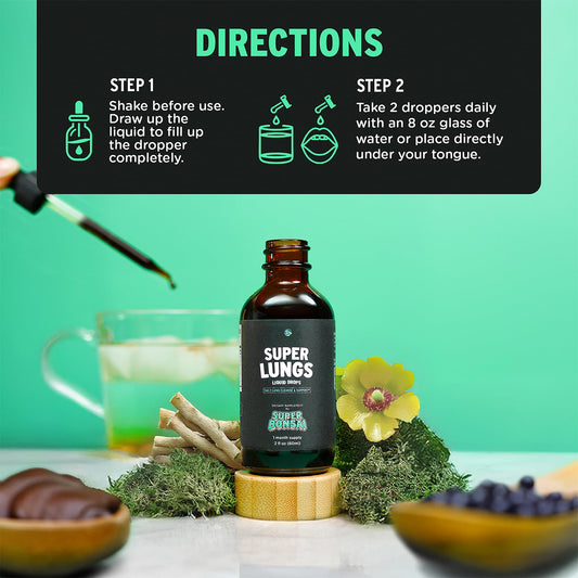 Droppers release tincture from SuperBonsai bottle for simple daily use