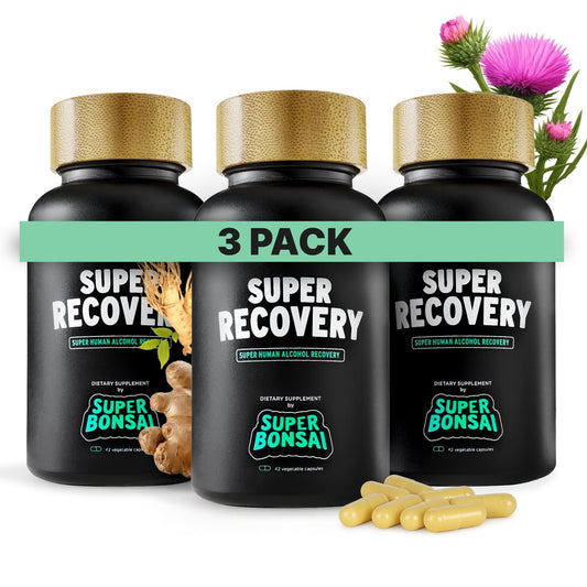 SuperBonsai Super Recovery bottle front for energy-supporting potential
