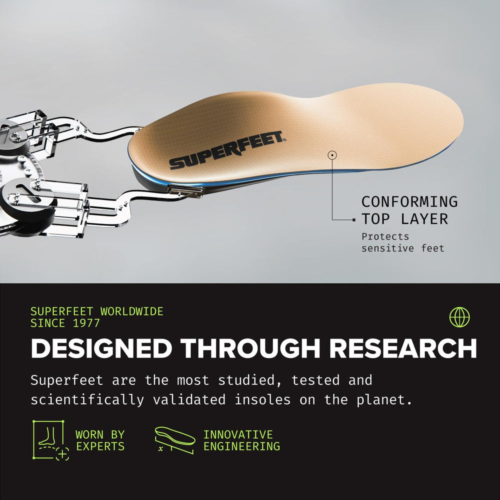 Superfeet Everyday Adaptive Comfort Technology enables natural flex and stability.